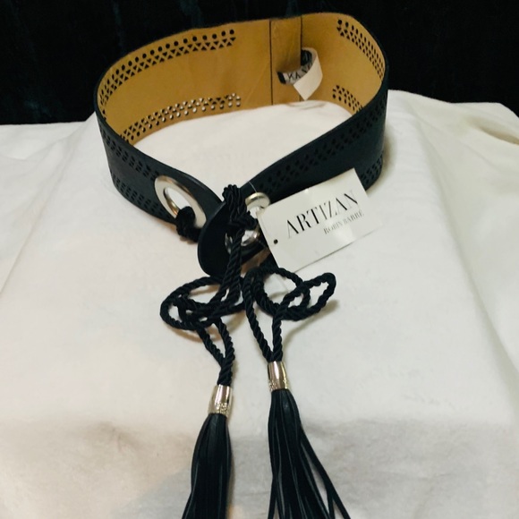 Artizan by Robin Barre black tassel belt - Picture 2 of 2